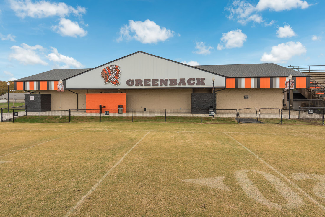 Exterior of Greenback High School Field House