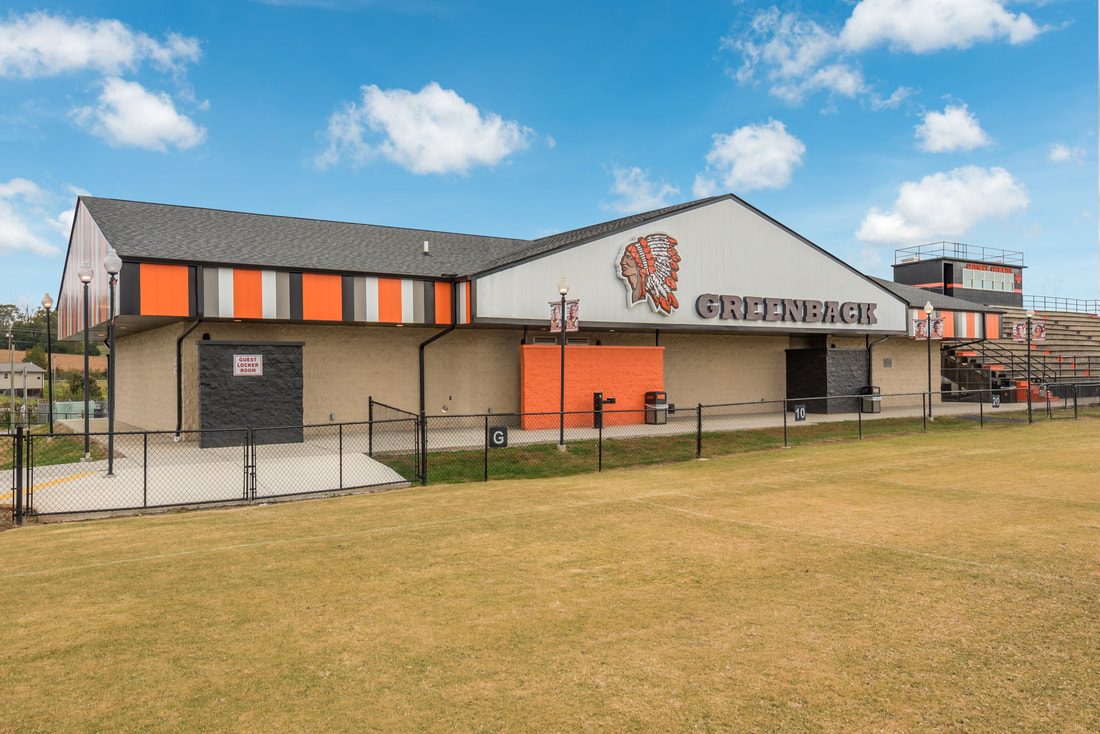 Exterior of Greenback High School Field House