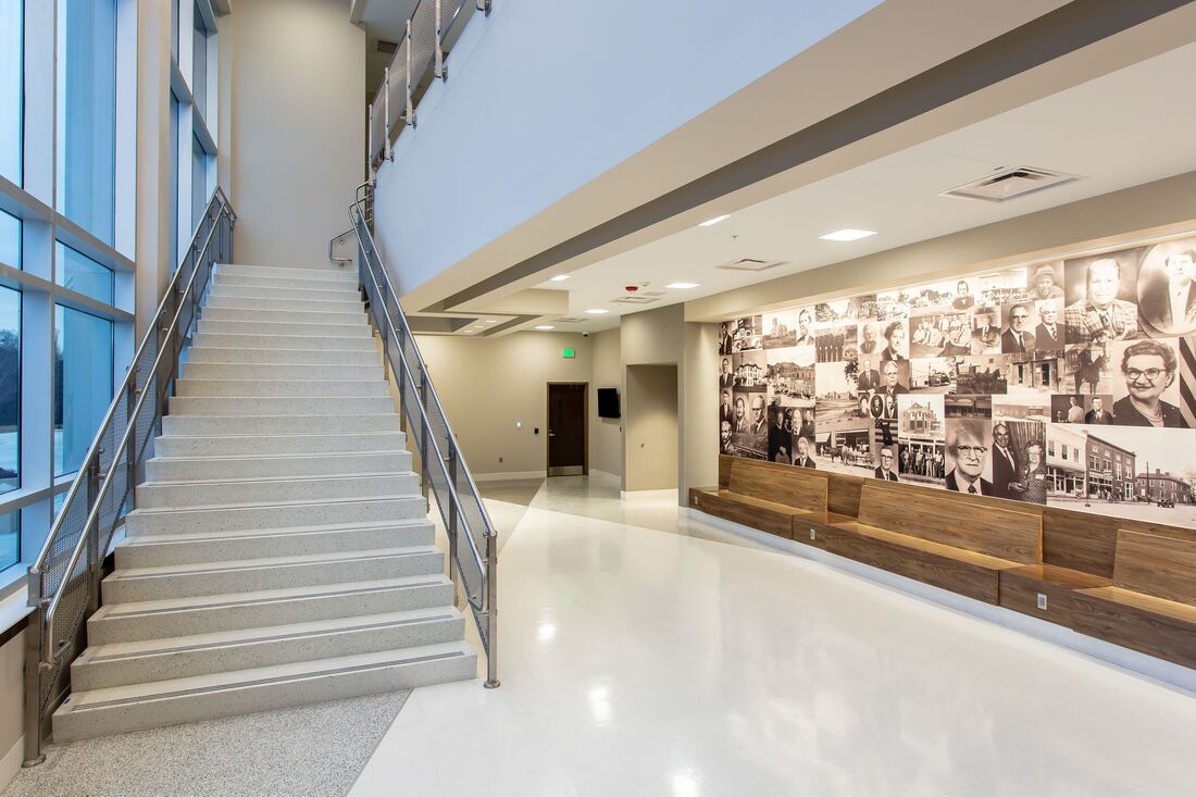 Stairway and Main Lobby in Monroe County Justice Center